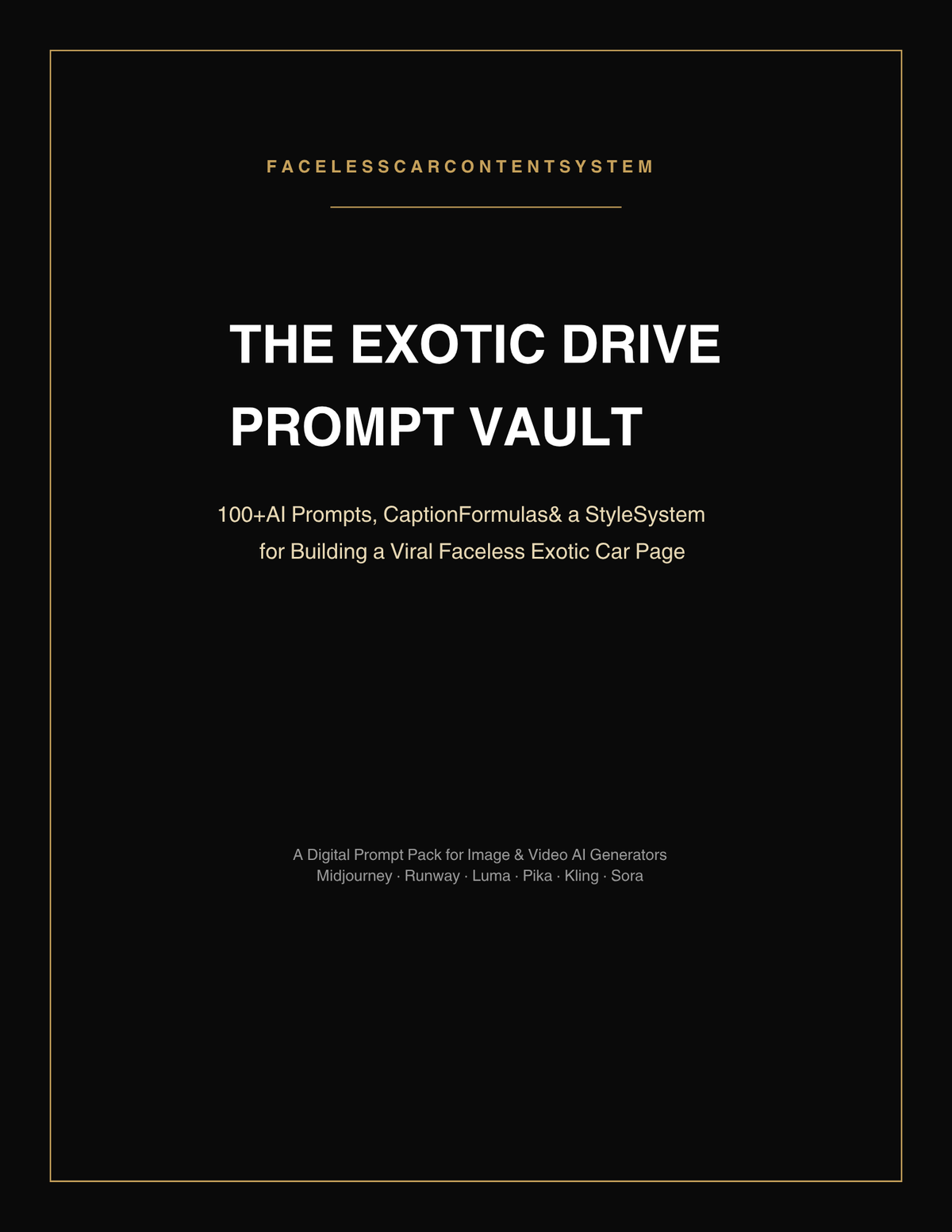 Exotic Cars Prompt Pack