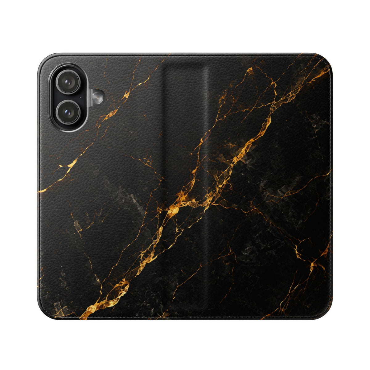 Black & Gold Marble Flip Case Luxury Wallet Phone Cover