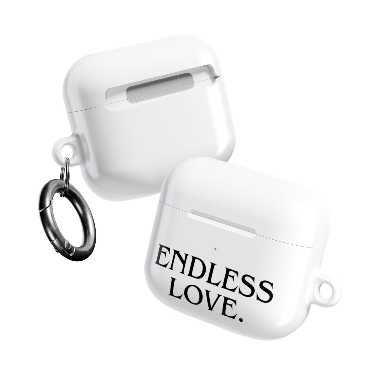 ENDLESS LOVE AirPod Case Minimal Romantic White Protective Case