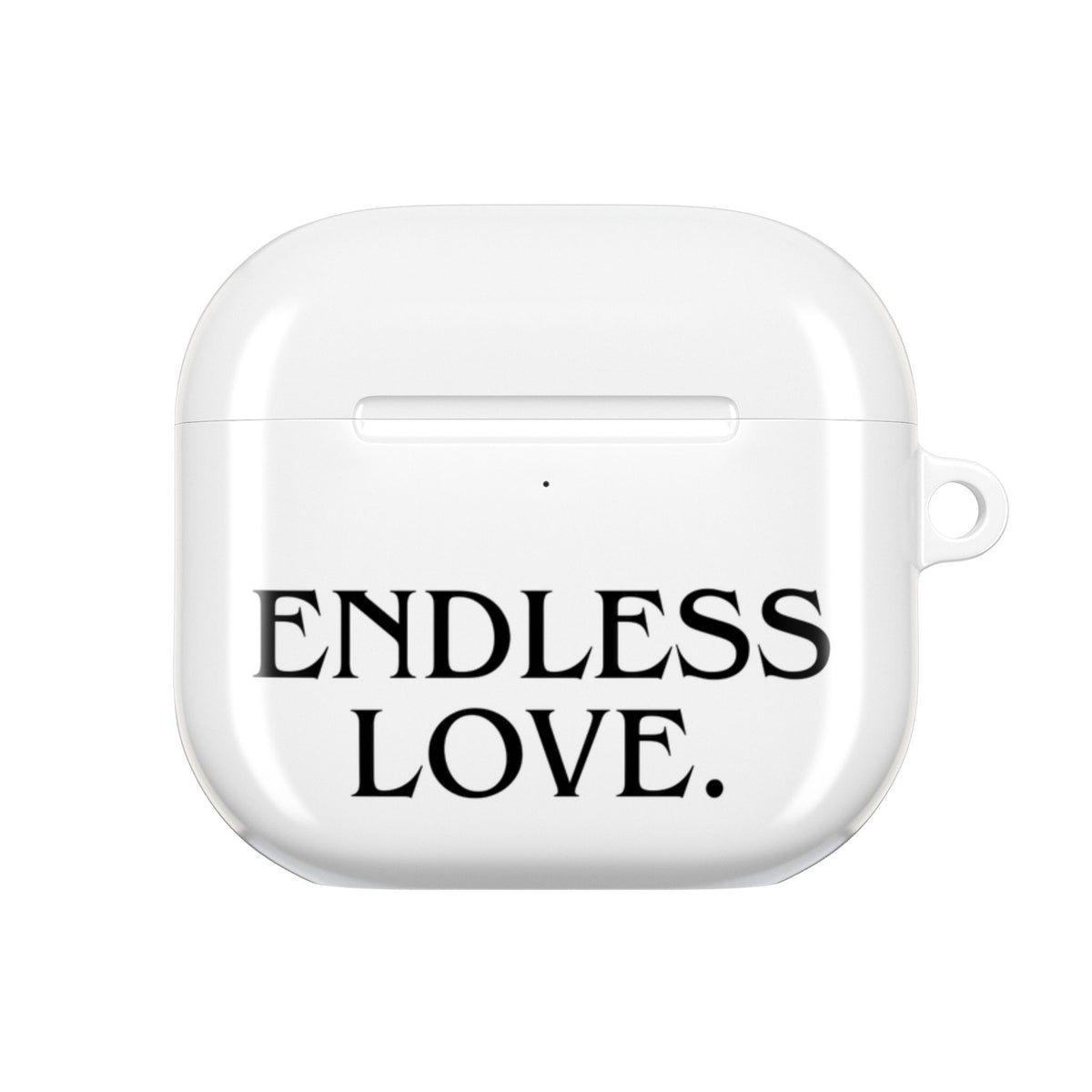 ENDLESS LOVE AirPod Case Minimal Romantic White Protective Case