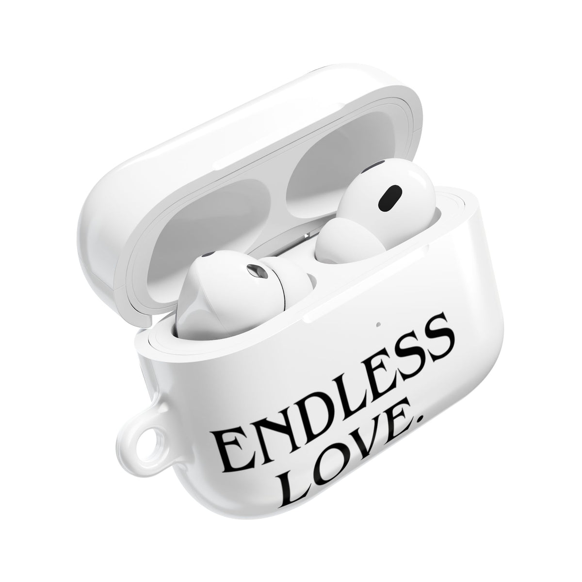 ENDLESS LOVE AirPod Case Minimal Romantic White Protective Case