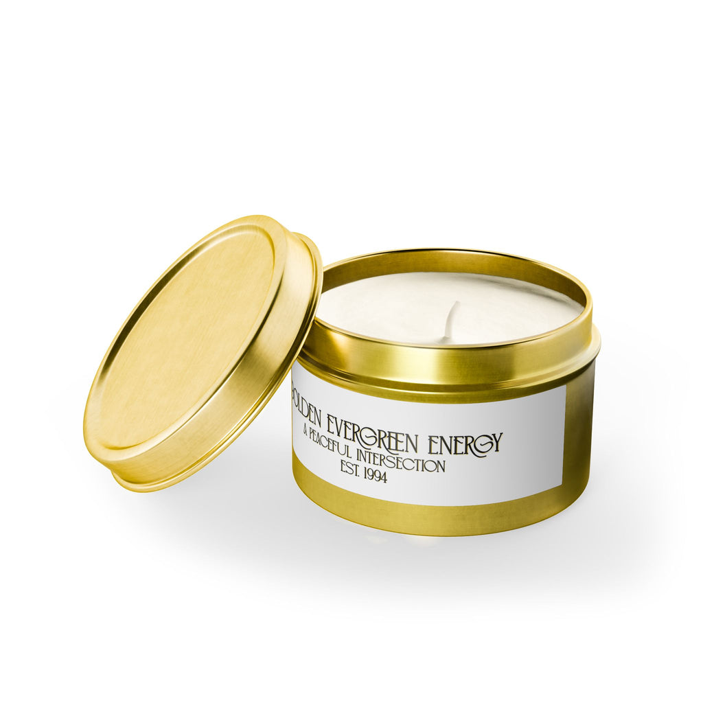 Golden Evergreen Energy Candles