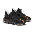 Women's Black Marble Mesh Sneakers Lightweight Fashion Athletic Shoes