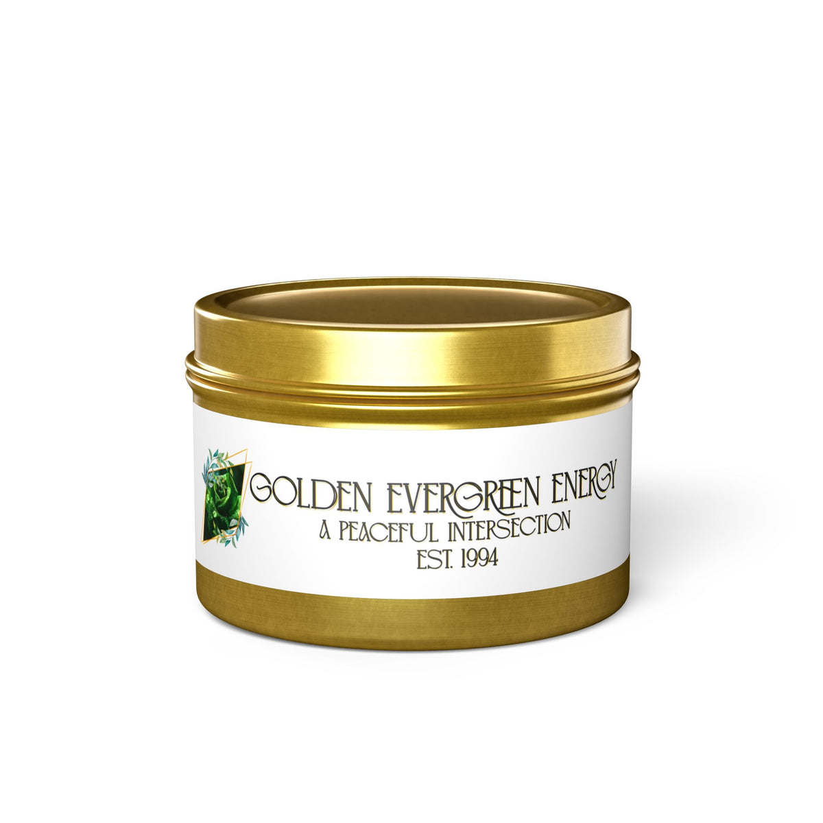Golden Evergreen Energy Candles
