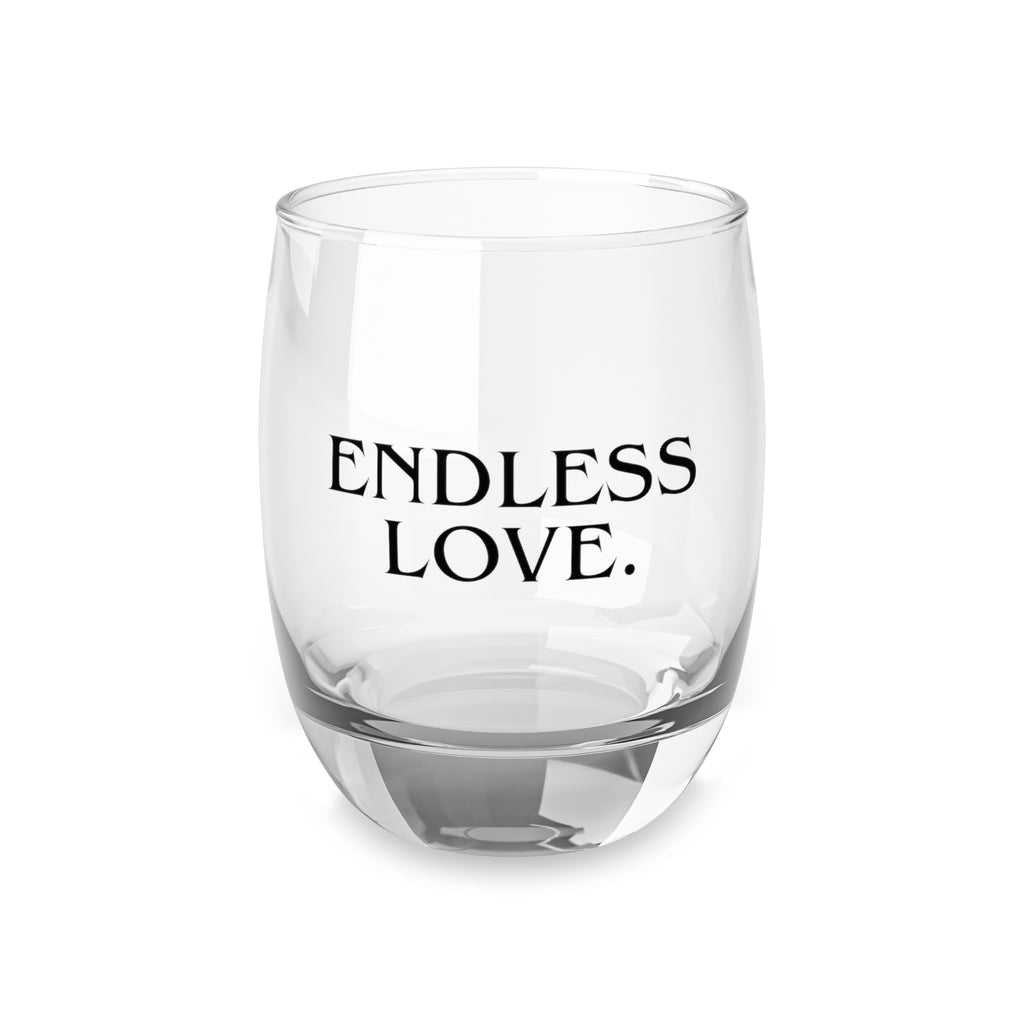 Endless Love Whiskey Glass Engraved Romantic Rocks Glass, Couples Anniversary & Valentine’s Gift