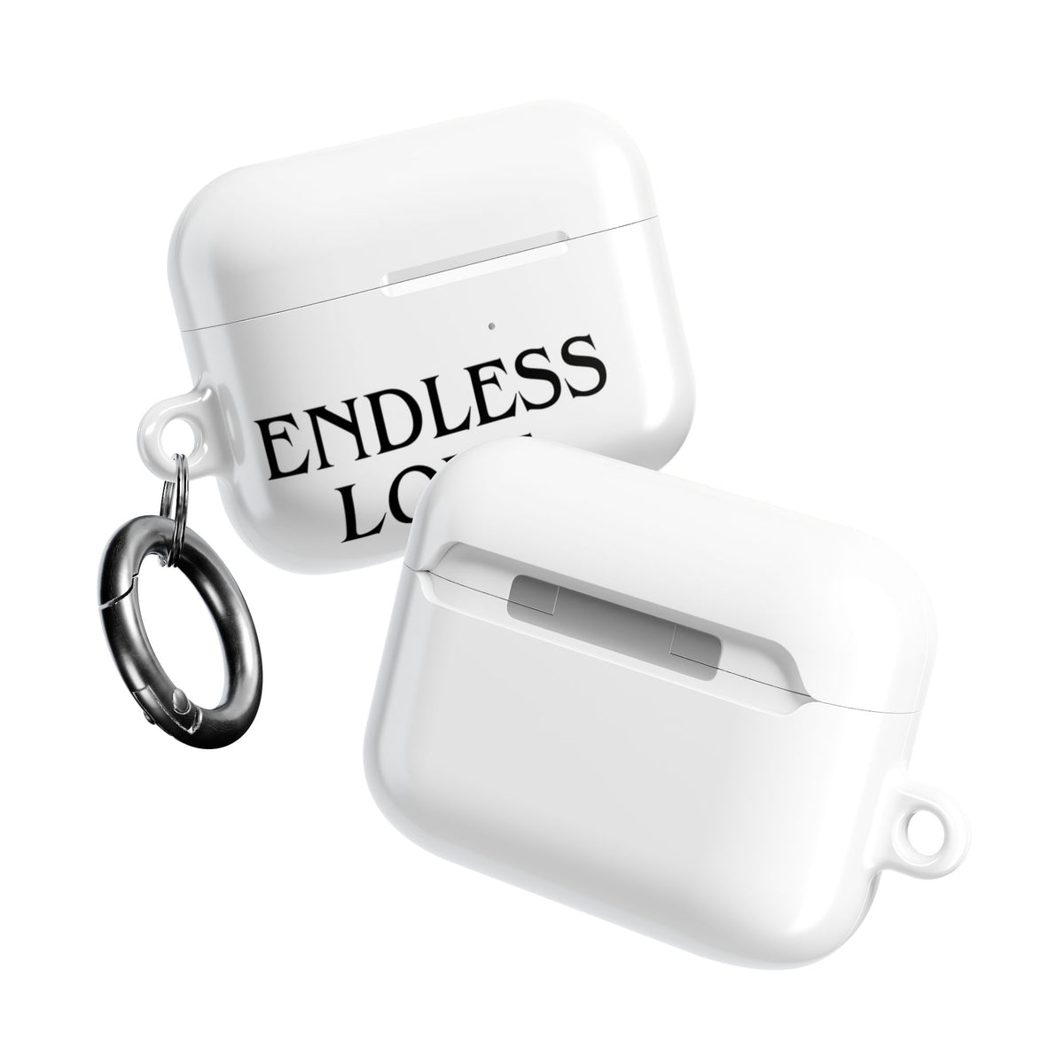 ENDLESS LOVE AirPod Case Minimal Romantic White Protective Case