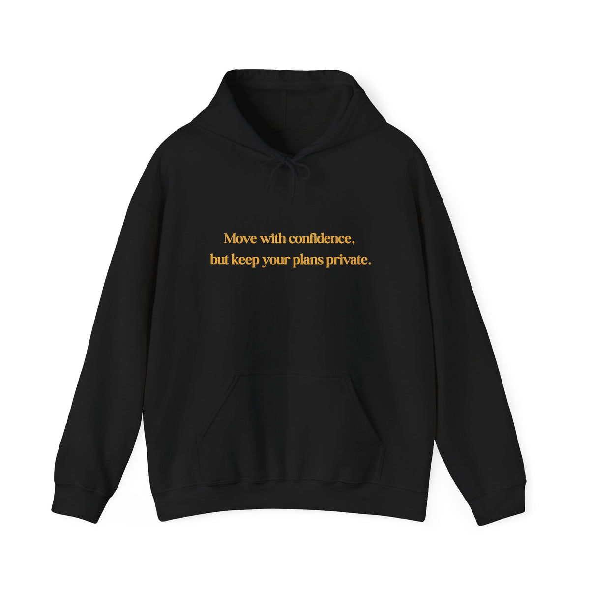 Move with confidence, but keep your plans private Hoodie