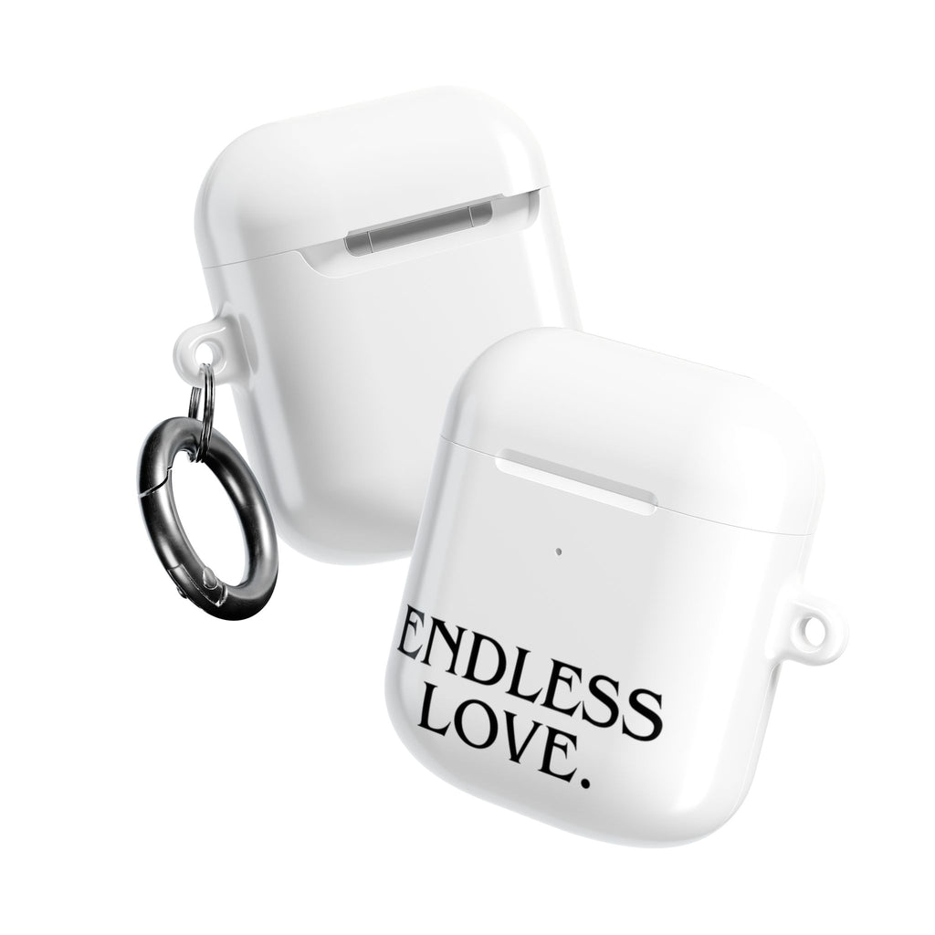 ENDLESS LOVE AirPod Case Minimal Romantic White Protective Case