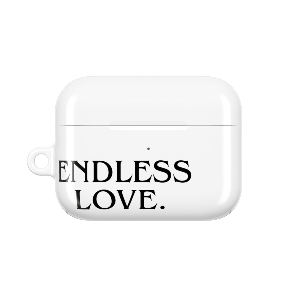 ENDLESS LOVE AirPod Case Minimal Romantic White Protective Case