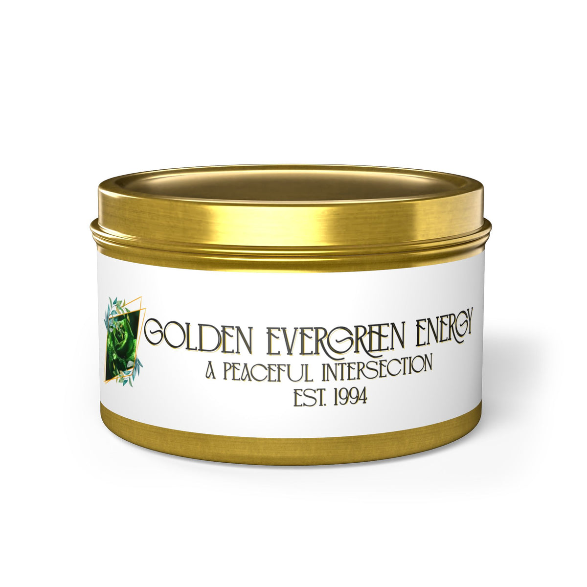 Golden Evergreen Energy Candles