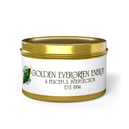 Golden Evergreen Energy Candles