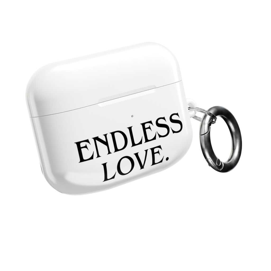 ENDLESS LOVE AirPod Case Minimal Romantic White Protective Case
