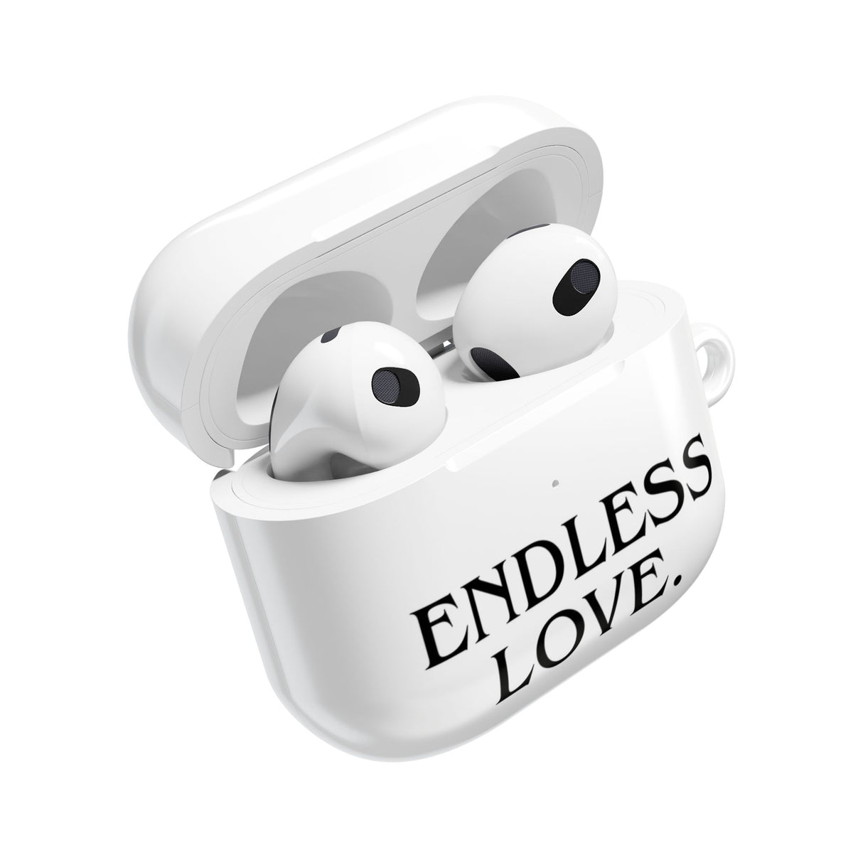 ENDLESS LOVE AirPod Case Minimal Romantic White Protective Case