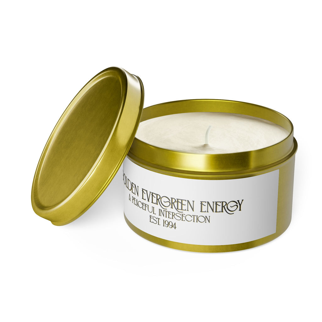 Golden Evergreen Energy Candles