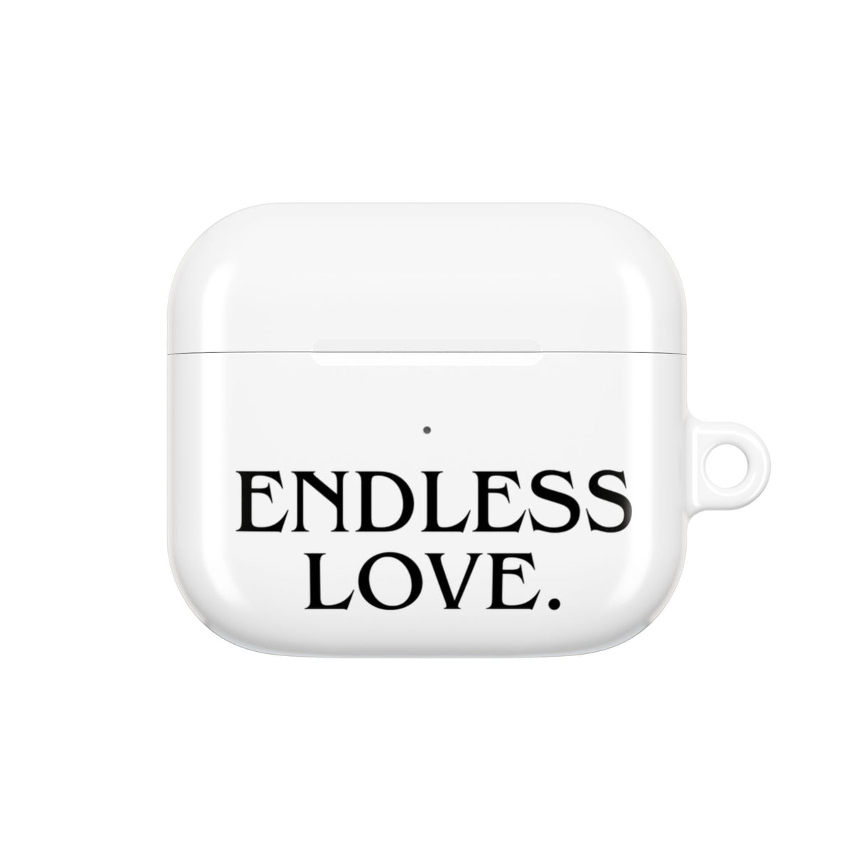 ENDLESS LOVE AirPod Case Minimal Romantic White Protective Case